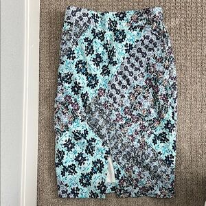 Floral Patchwork Pencil Skirt